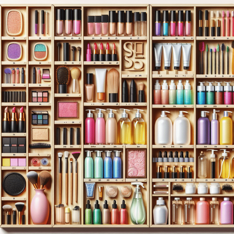 cómo organizar productos de belleza